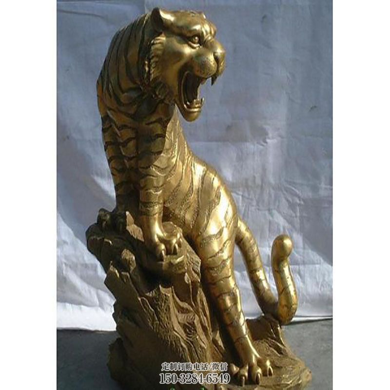 金属铜老虎雕塑 动物雕塑展示提供 空间铜老虎雕塑精品