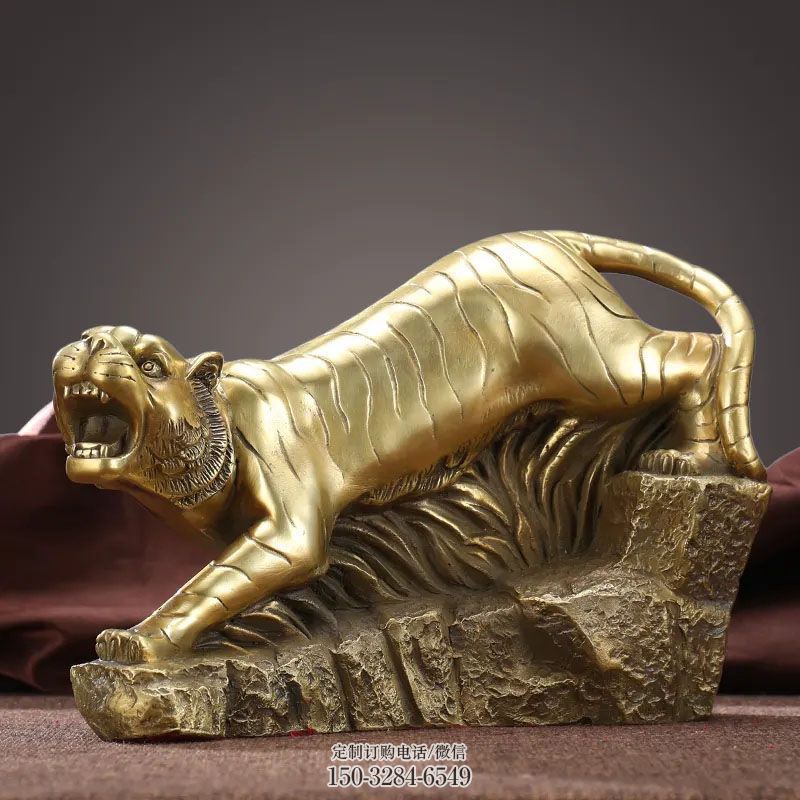 门口铜老虎雕塑 园林动物雕塑摆件订做 广场铜老虎雕塑供求