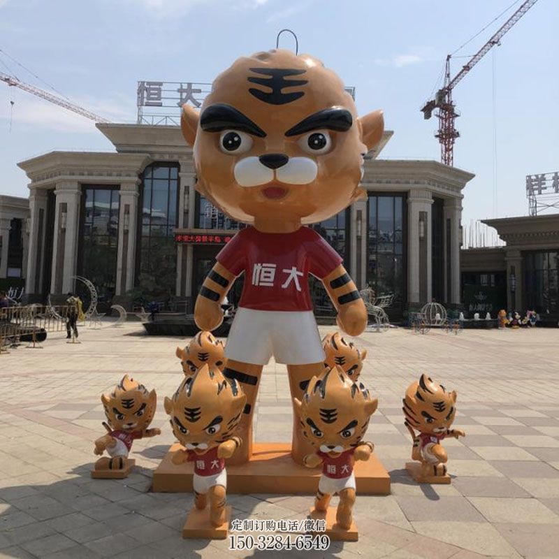 老虎雕塑底座 地产精神堡垒卡通雕塑批发 各类卡通老虎雕塑标准