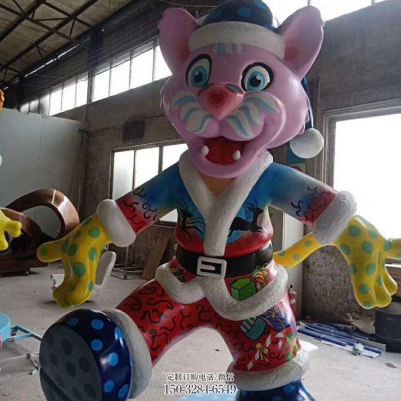 小老虎雕塑 景观小品卡通雕塑供需 广场景观卡通老虎雕塑供给